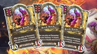 Nothing Beats the Triple Golden Rock Rock  Dogdog Hearthstone Battlegrounds