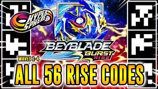 ALL 56 BEYBLADE BURST RISE APP QR CODES FULL COLLECTION WAVES 1 TO 4