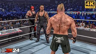 WWE 2K24 -  Brock Lesnar vs. The Brothers Of Destruction - Handicap Match  PC 4K60