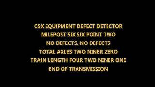 TRRS 535 Scanner Sounds CSX Defect Detector