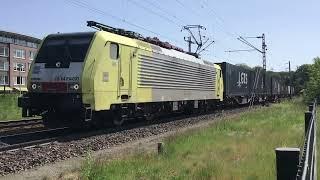 Tweety Class189 SBBCi With Short GTS Shuttle Container Train at Venlo the Netherlands 26.5.2023
