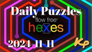 Flow Free Hexes - Daily Puzzles - 2024-11-11 - November 11th 2024