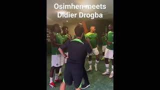 Didier Drogba meet with Victor Osimhen at the Africa Cup of Nations   #chelsea #afcon2023