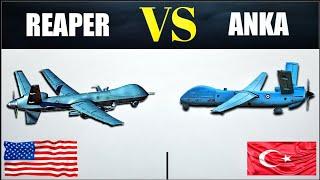 MQ-9 Reaper VS Anka-S Combat Drone  Americas VS Turkish Military Drone  UAV  UCAV