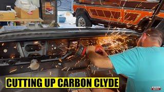 Cutting Up Carbon Clyde our 1969 Full Carbon F100