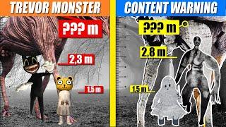 Trevor Monster vs Content Warning Monsters Size Comparison  SPORE