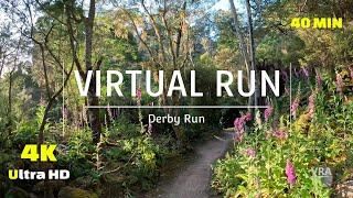 Virtual Running Video for Treadmill 4K - 40min Treadmill Workout - Scenery Derby - Running Videos