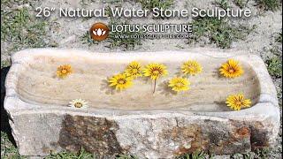 26 Natural Stone Rectangular Water Bowl Trough www.lotussculpture.com