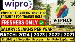 Wipro Recruitment 2024  OFF Campus Drive For 2024  2023 Batch  wipro hiring process explained