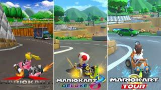 Evolution Of DS Shroom Ridge Course In Mario Kart Series 2005-2023