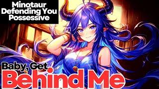 Minotaur Girl Defends You From Your Ex