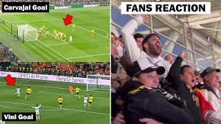 Real Madrid Fans Crazy Reactions to Carvajal & Vinicius Goals vs Dortmund