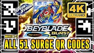 ALL 51 BEYBLADE BURST SURGE PRO SERIES QR CODES IN 4K BEYBLADE BURST QR CODES