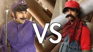 Mario VS Waluigi Fight Scene from Mario Warfare