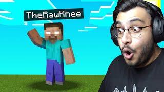 MINECRAFT BUT I CAN BECOME HEROBRINE  RAWKNEE