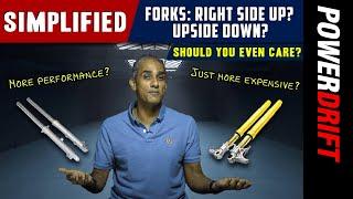 Simplified Telescopic fork vs Upside-down fork - Which one’s better?  PowerDrift