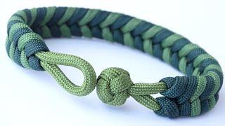 How to Make a  CLEAN  2 Color Fishtail Knot and Loop Paracord Survival Bracelet  - CBYS