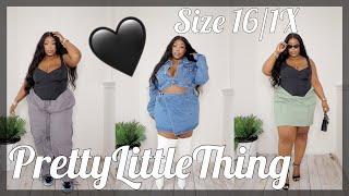  Size 16  1X PrettyLittleThing Plus Size Baddie Haul  NIZZY MAC