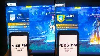 LEVEL 1 to LEVEL 100 in 24 Hours - SEASON 4 NEW SECRET to MAX LEVEL 100 in Fortnite Battle Royale