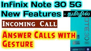 Incoming Call ANSWER CALLS WITH GESTURE Feature in Infinix Note 30 5g  2 call Attn & 5 Call Reject