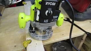 Ryobi 2 HP 10-Amp Plunge Base Router - First run