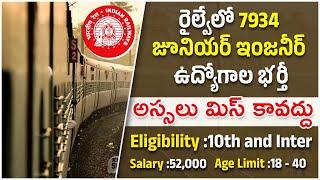 RRB JE Recruitment 2024  Latest Railway Jobs Requirement in Telugu  RRB Jobs 2024  Socialpost