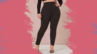 AceProSport - XL-4XL Plus Size Leggings Women Soft Stretch High Waist Leggings Female Black Gr