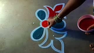 Aadi 1 special padi kolam3*2 aadivelli simple rangoli muggulukolamaadipooram kolam