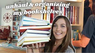 Organizing my bookshelves & a book unhaul 