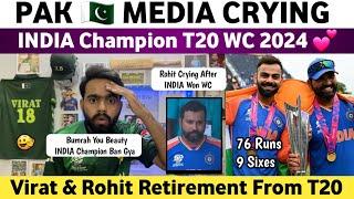 OMG India Won T20 WC Final 2024  Pak Media Reaction on Ind Beat SA in T20 WC Final 2024  Kohli