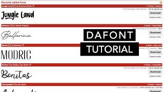 DAFONT TUTORIAL  How To Download FREE FONTS