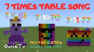 7 Times Table Song  Multiplication Songs for Kids  Minecraft Numberblocks Counting Songs