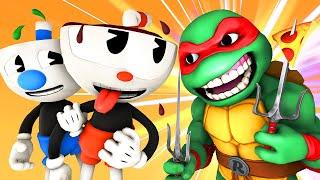 CUPHEAD vs TEENAGE MUTANT NINJA TURTLES TMNT 3D Bob Animation Cartoon Mugman