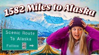 Finally on the ALASKA HIGHWAY  Moving to Alaska  Driving the Alcan Highway - Road Trip in Winter