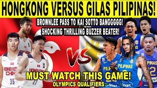 GILAS PILIPINAS vs HONGKONG Brownlee Setup Play to Kai Sotto Bangggg Simulation