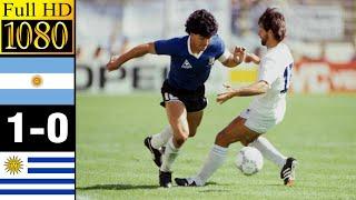 Argentina 1-0 Uruguay World Cup 1986  Full highlight  1080p HD - Diego Maradona