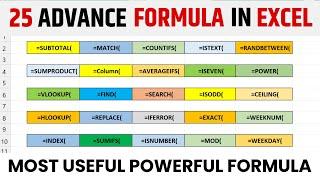 OMGMicrosoft excel all formulas  How to use advance formula and functions in Excel  Excel Formula