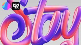 How to Create 3D Calligraphic Text in Spline