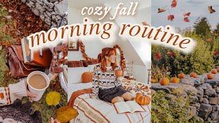 FALL MORNING ROUTINE  a cozy morning in autumn *apple cider pancakes crisp leaves & pumpkin chai*