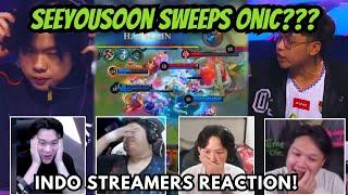 WTF SeeYouSoon Sweeps Onic Esports MP The King Owns ONIC Indo Streamers Reaction