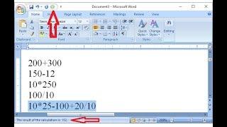 How to Use MS Word Built-In Calculator Easily do Calculation in Word