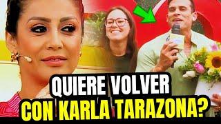 Christian Domínguez lleva Rosas y Serenata a Karla Tarazona