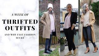 MY THRIFTED OUTFITS  HOW TO STYLE SECOND HAND FASHION  COOL SUSTAINABLE