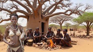 Hadzabe Tribe Traditional Wild Cuisine  Hunting & Cooking In The Wild