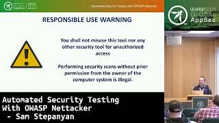 Global AppSec Dublin Automated Security Testing With OWASP Nettacker - Sam Stepanyan