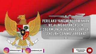 Perilaku yang Mencerminkan Nilai-Nilai Pancasila dalam Lingkungan Keluarga Sekolah dan Masyarakat