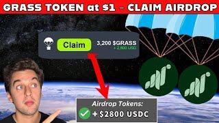 GRASS Token At $1 + CLAIM Airdrop - DO THIS NOW