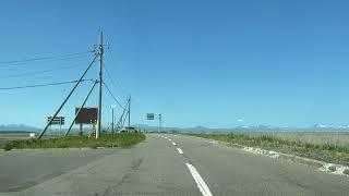 Fahrt auf der Notsuke-Halbinsel auf Hokkaido  北海道の野付半島のドライブ