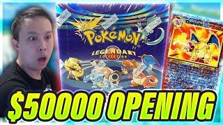 $50000+ LEGENDARY COLLECTION BOX OPENING - CHASING CHARIZARD @ CGC HQ