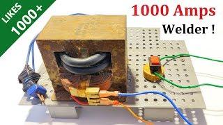 New Idea  Make 1000 Amps Welding Machine with Microwave Transformer - High Current Welder